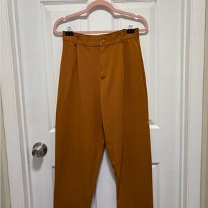 Zara Women's High Waisted Tan Trousers